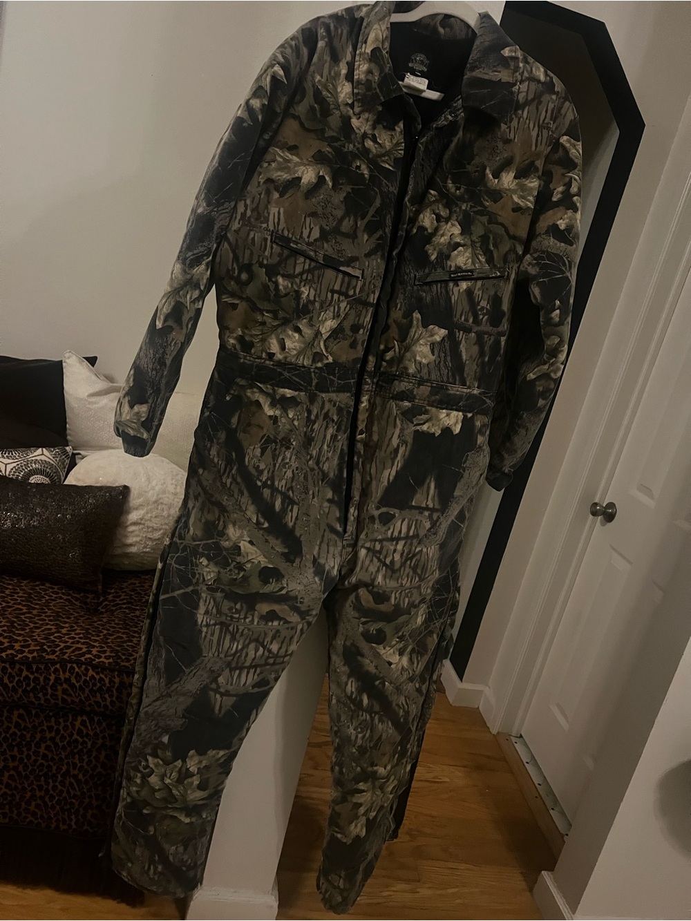 Men's Wolf Mountain Huntingwear Camouflage Field Coverall Jumpsuit- Olive Camo